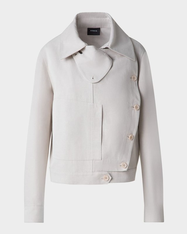 Arno Asymmetric Boxy Trench Jacket